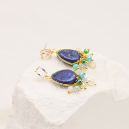 Éclats de Perle — 18K Gold Plated Drop Earrings with Freshwater Pearls