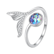 Marella — White Gold Plated Fish Tail 925 Sterling Silver Ring