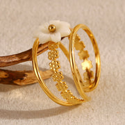 Fleur Élégante — 18K Gold Plated Classic Bloom Open Ring