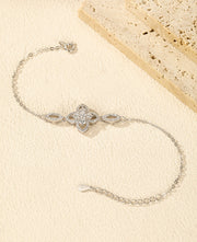 Sezelini Éclat – 925 Sterling Silver Floral Zircon Jewelry Set