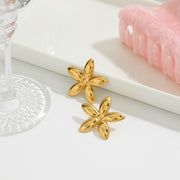Fleur Dorée — 18K Gold Plated Floral Stud Earrings