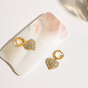 Cœur Libre — Heart-Shaped Premium Drop Earrings