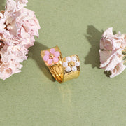 Fleur de Joie – Bloom Ring with Gold Finish