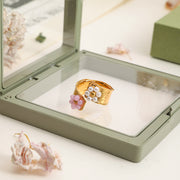 Fleur de Joie – Bloom Ring with Gold Finish