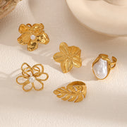 L’Or Botanique — Golden Garden Ring in 18K Gold Finish