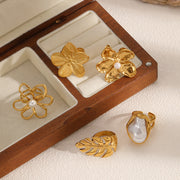 L’Or Botanique — Golden Garden Ring in 18K Gold Finish