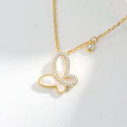 Papillon de Grâce — 925 Sterling Silver Butterfly Necklace