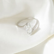 Étoile Élancée – 1.0ct Marquise-Cut Certified Moissanite Ring