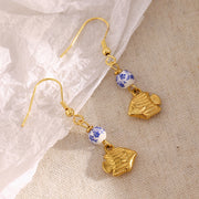 Marée Florale — Floral & Fish Motif Drop Earrings