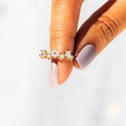 Fleur d’Argent – CZ Diamond Bloom Silver Ring