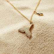 Aqualure —  925 Sterling Silver Starfish & Fish Tail Motifs Necklace