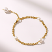 Aurora Pearl — 18K Gold Plated Statement Bracelet