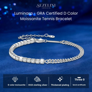Luminara — GRA Certified D Color Moissanite Tennis Bracelet