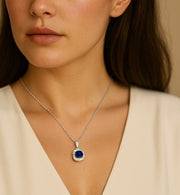 Lueur Carrée — Rhodium Plated 925 Sterling Silver Square Necklace