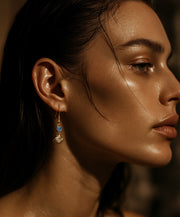 Marée Florale — Floral & Fish Motif Drop Earrings