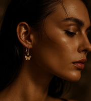 Papilora — 925 Sterling Silver Butterfly Drop Earrings