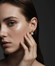 Perlisse — 18K Gold Plated Pearl Ear Studs