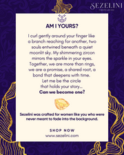 Branchelune — 925 Sterling Silver Zircon Branch Open Ring