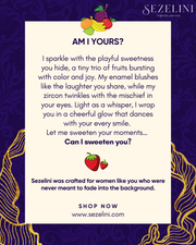 Fruttini — 22K Gold Plated Enamel Fruit Ear Studs