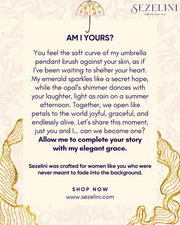 Parapluie d’Émeraude —  925 Sterling Silver Umbrella Necklace