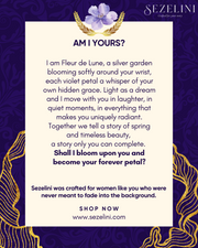 Fleur de Lune — 925 Sterling Silver Violet Petal Bracelet