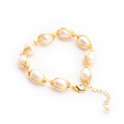 Floréa — 18K Gold Plated Pearl & Turquoise Retro Bracelet