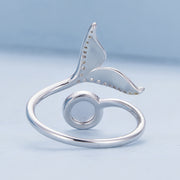 Marella — White Gold Plated Fish Tail 925 Sterling Silver Ring