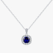 Lueur Carrée — Rhodium Plated 925 Sterling Silver Square Necklace