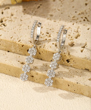 Sezelini Lumière — 925 Sterling Silver Geometric Floral Zircon Jewelry Set