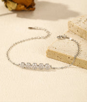 Sezelini Lumière — 925 Sterling Silver Geometric Floral Zircon Jewelry Set