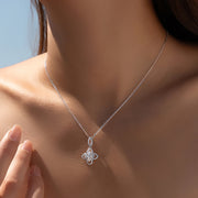 Sezelini Éclat – 925 Sterling Silver Floral Zircon Jewelry Set