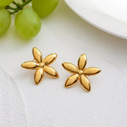 Fleur Dorée — 18K Gold Plated Floral Stud Earrings