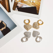 Cœur Libre — Heart-Shaped Premium Drop Earrings