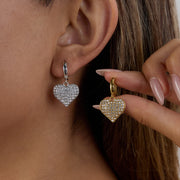 Cœur Libre — Heart-Shaped Premium Drop Earrings