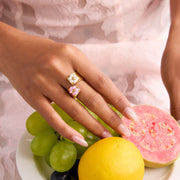 Fleur de Joie – Bloom Ring with Gold Finish