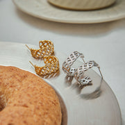 Forme Pure — Geometric Silhouette Stud Earrings