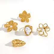 L’Or Botanique — Golden Garden Ring in 18K Gold Finish