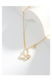 Papillon de Grâce — 925 Sterling Silver Butterfly Necklace