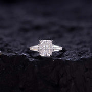 Lueur Radieuse – 2.0ct Radiant-Cut Certified Moissanite Ring