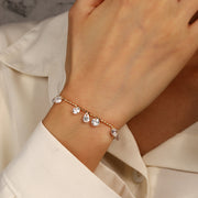 Lacrima — 925 Sterling Silver Bracelet with Round Water Droplets