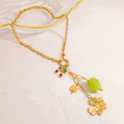 Dolcefrutta — 18K Gold Plated Fruit Charm Necklace