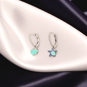 Selmare — Starfish & Shell Motif 925 Sterling Silver Drop Earrings