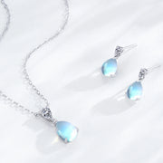 Luna Drop – 925 Sterling Silver Moonstone Jewelry Set